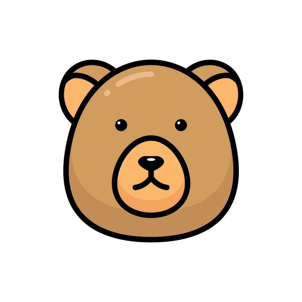 Simple Bear lineal color icon. The icon can be used for websites, print templates, presentation templates, illustrations, etc vector