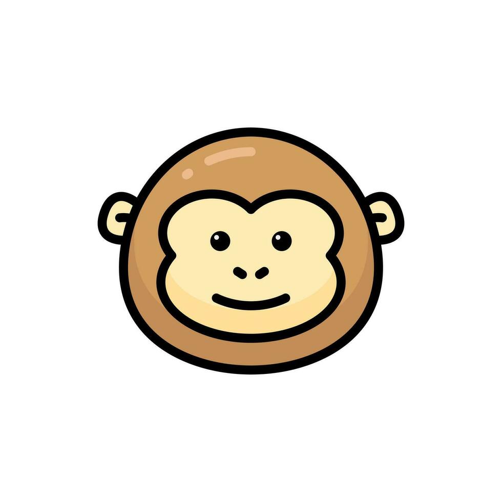 Simple Monkey lineal color icon The icon can be used for websites