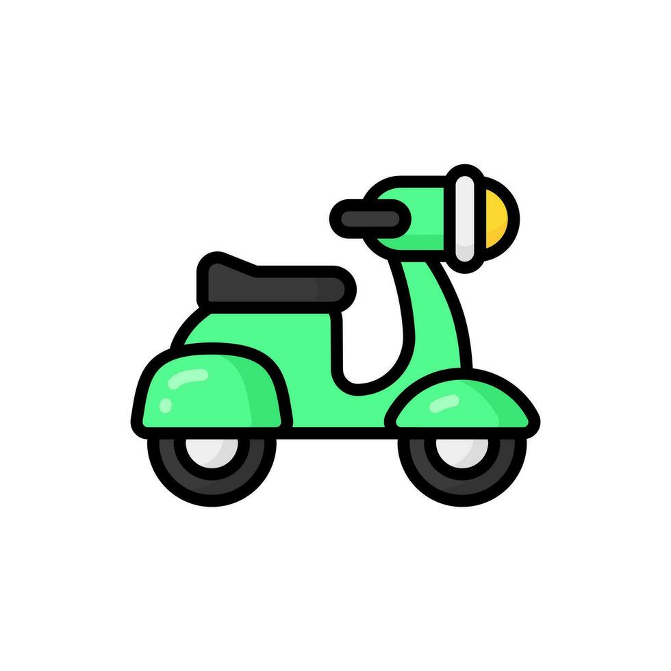 Simple Scooter lineal color icon. The icon can be used for websites, print templates, presentation templates, illustrations, etc vector