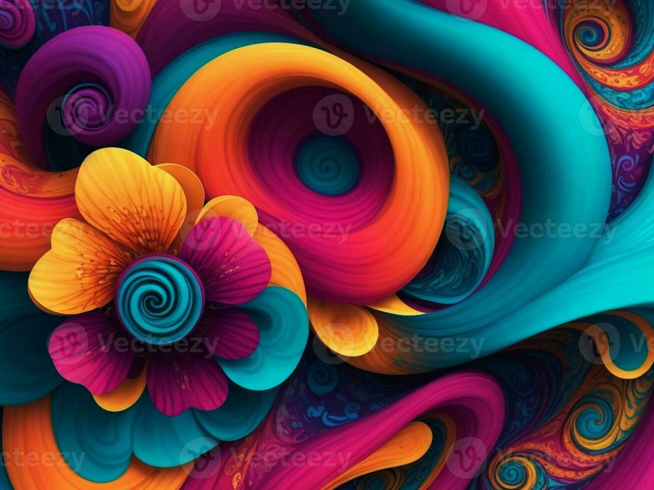 Abstract fractal. Fractal art background for creative design. Decoration for wallpaper, desktop, poster, cover booklet. Print for clothes, t-shirt. Creative illustration for design photo