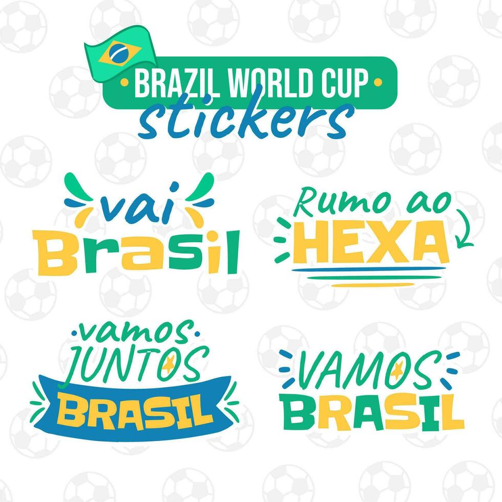 Vector brazil world cup stickers collection
