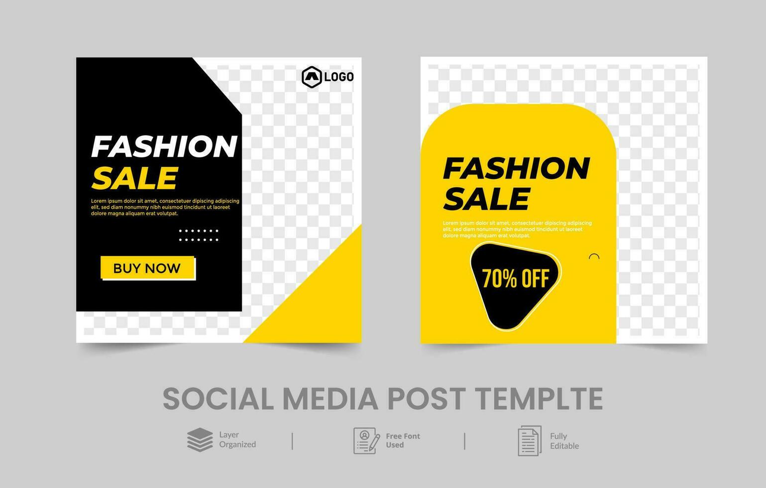 Social Media Post and Web Banner Template with Creative Modern Editable Flyer Poster Design vector