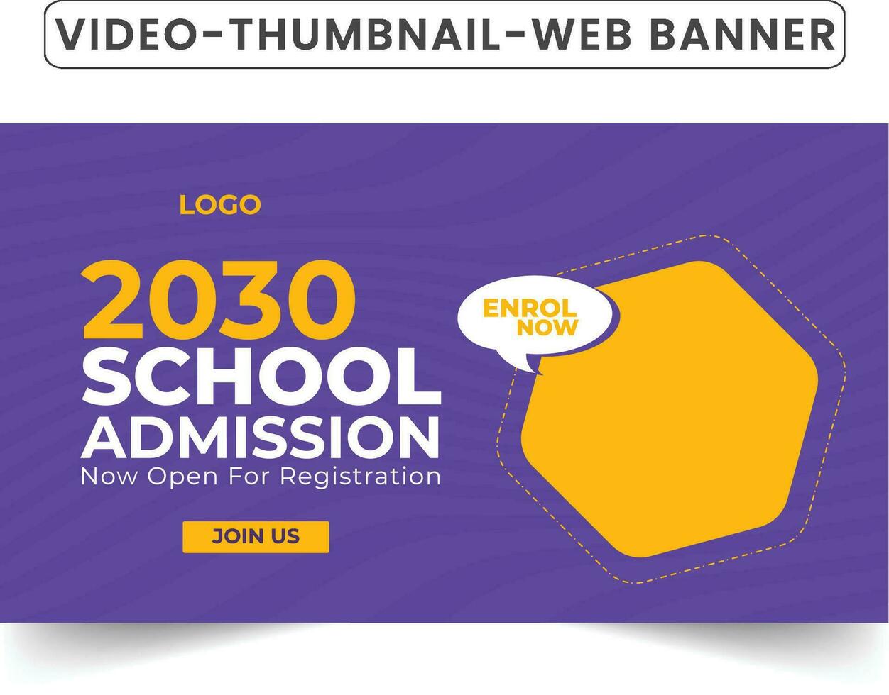 Kids school admission thumbnail .Customizable video thumbnail and web banner template. Admission Editable Video thumbnail design for social media or any videos. vector