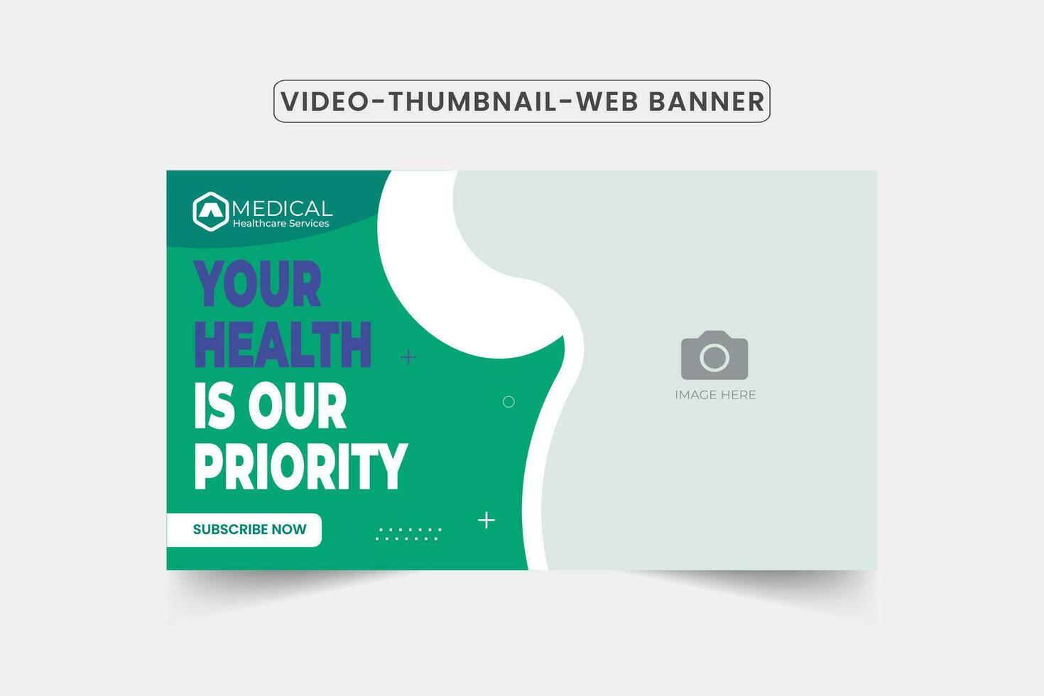 Medical video thumbnail design Template .editable thumbnail customizable video thumbnail and web banner vector