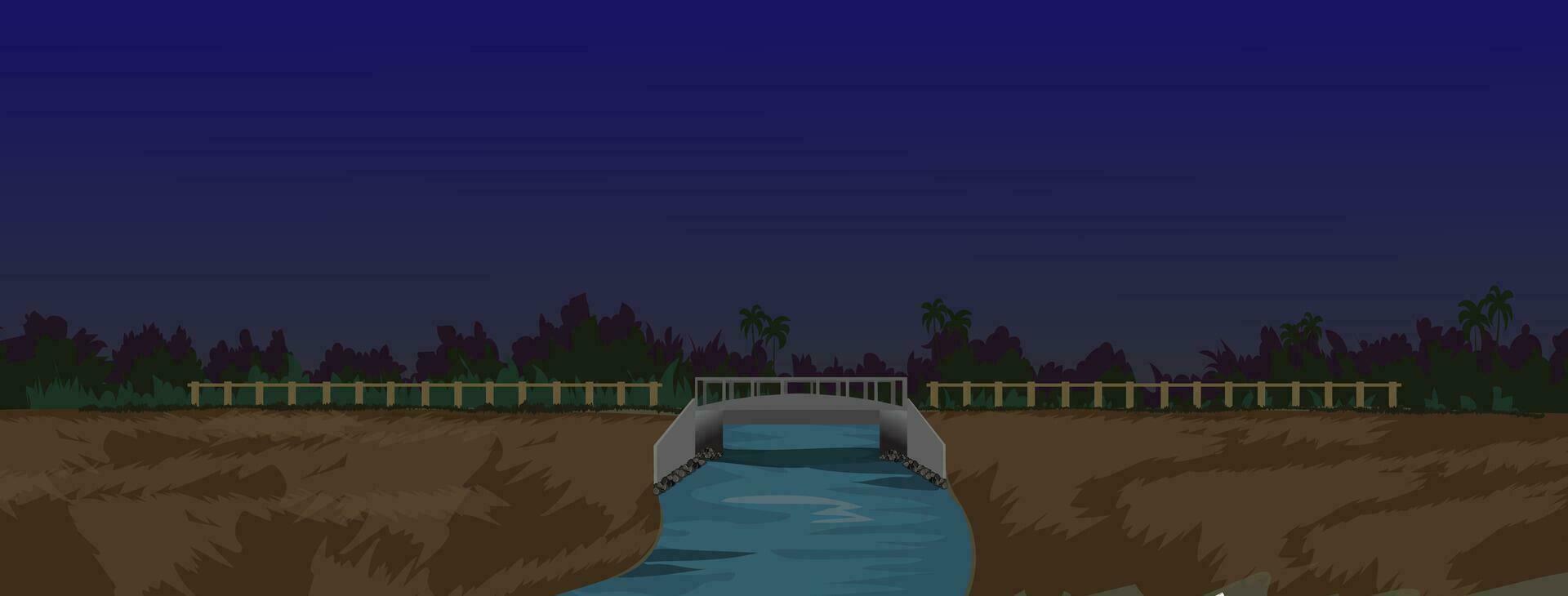 Profile Road With Bridge vector