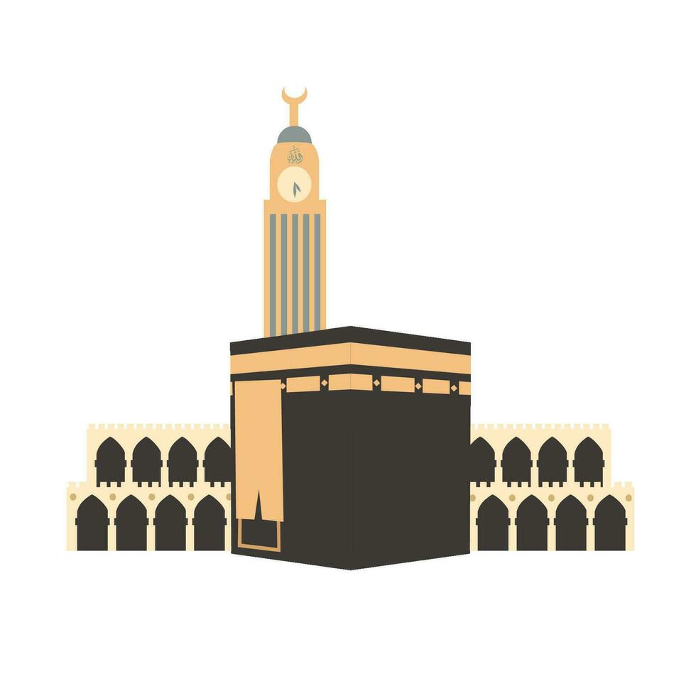 islámico kabah ilustración vector