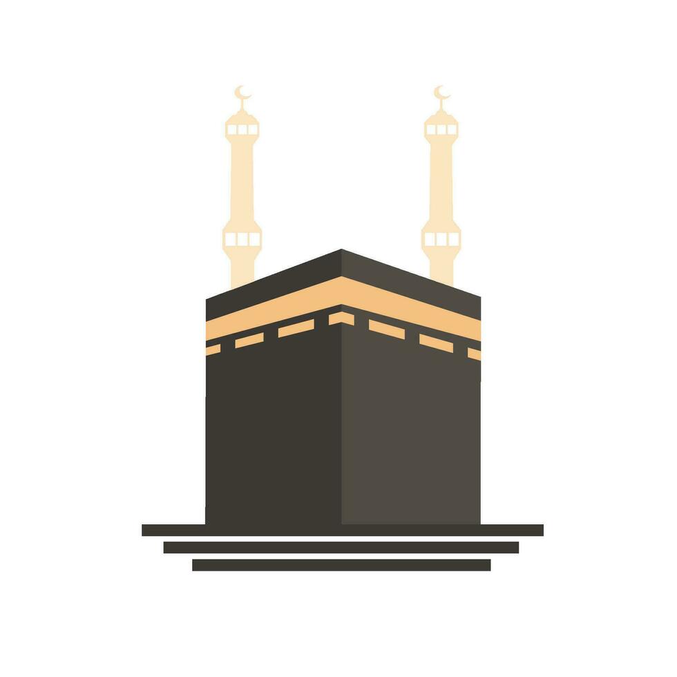 islámico kabah ilustración vector