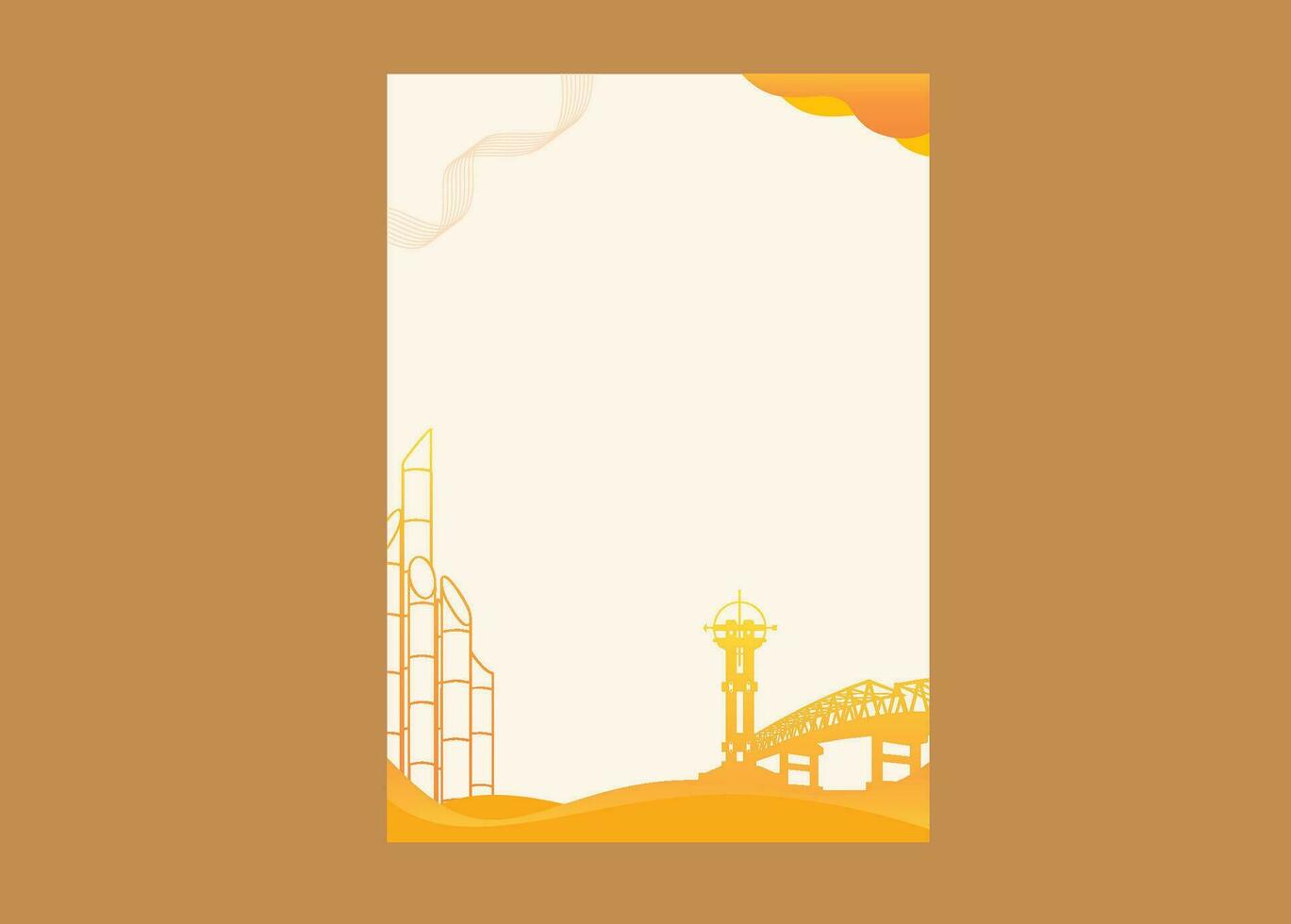 Pontianak Iconic Background Portrait vector