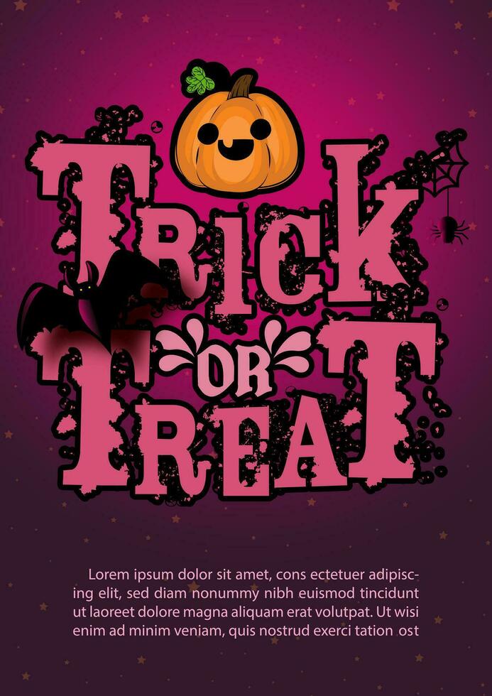 Poster holiday of Halloween day in vector design.
