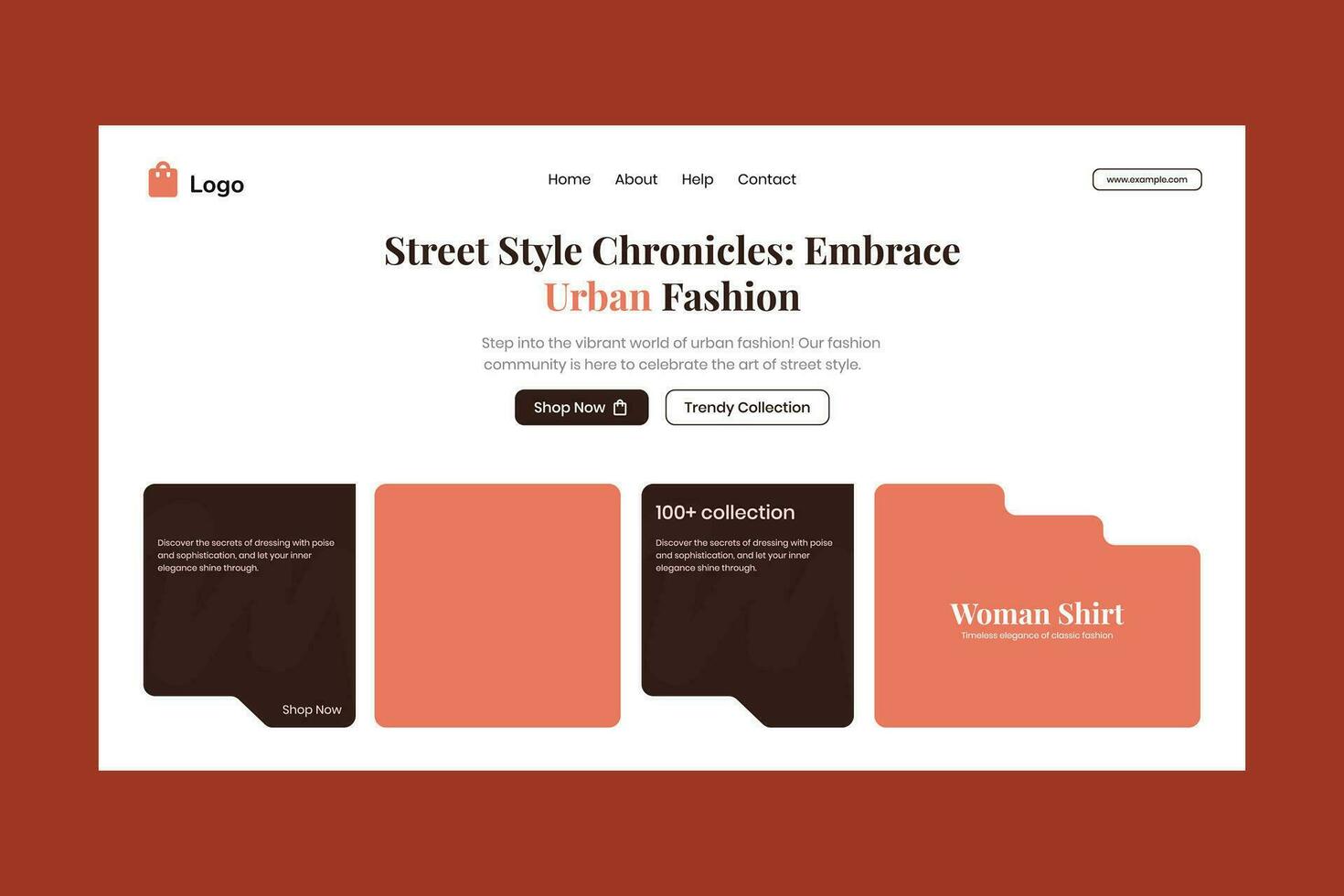 Fashion Landing Page UI Kit Template vector