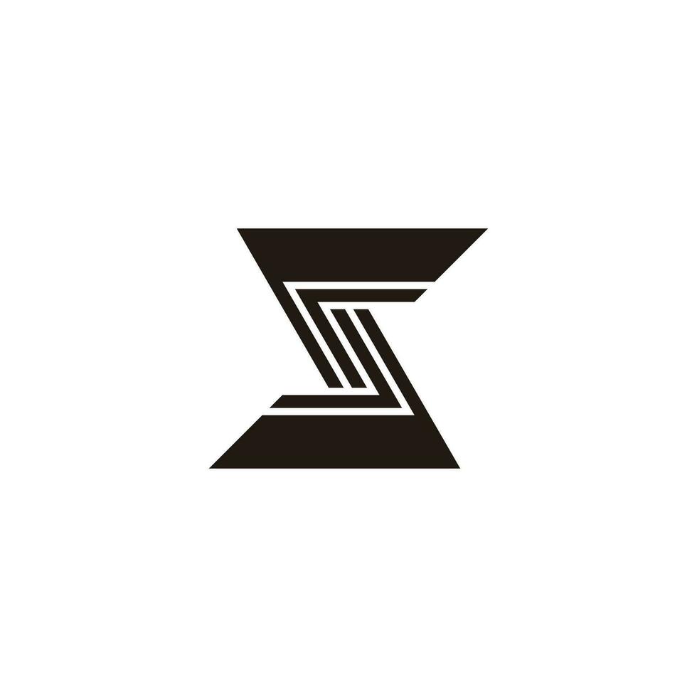 letter z stripes linked arrow logo vector