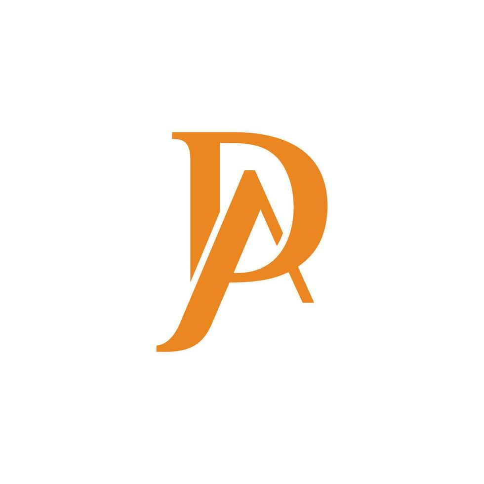 letter pa curves geometric connected logo vector