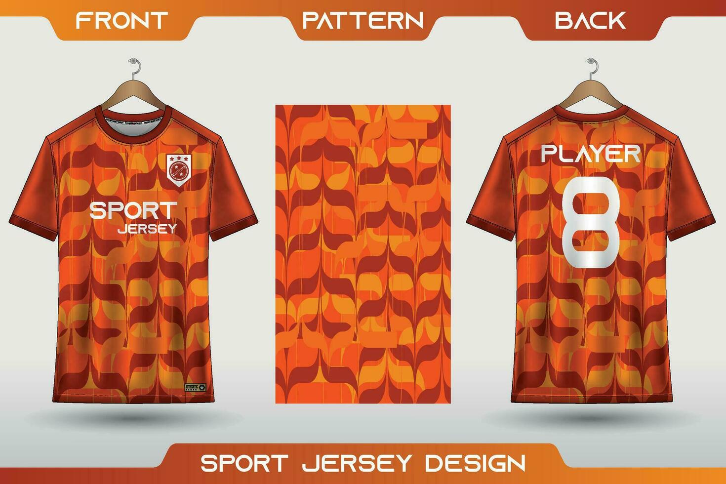 Sports jersey design. t-shirt soccer jersey for football, racing, gaming, cycling. fabric with front view and back view vector