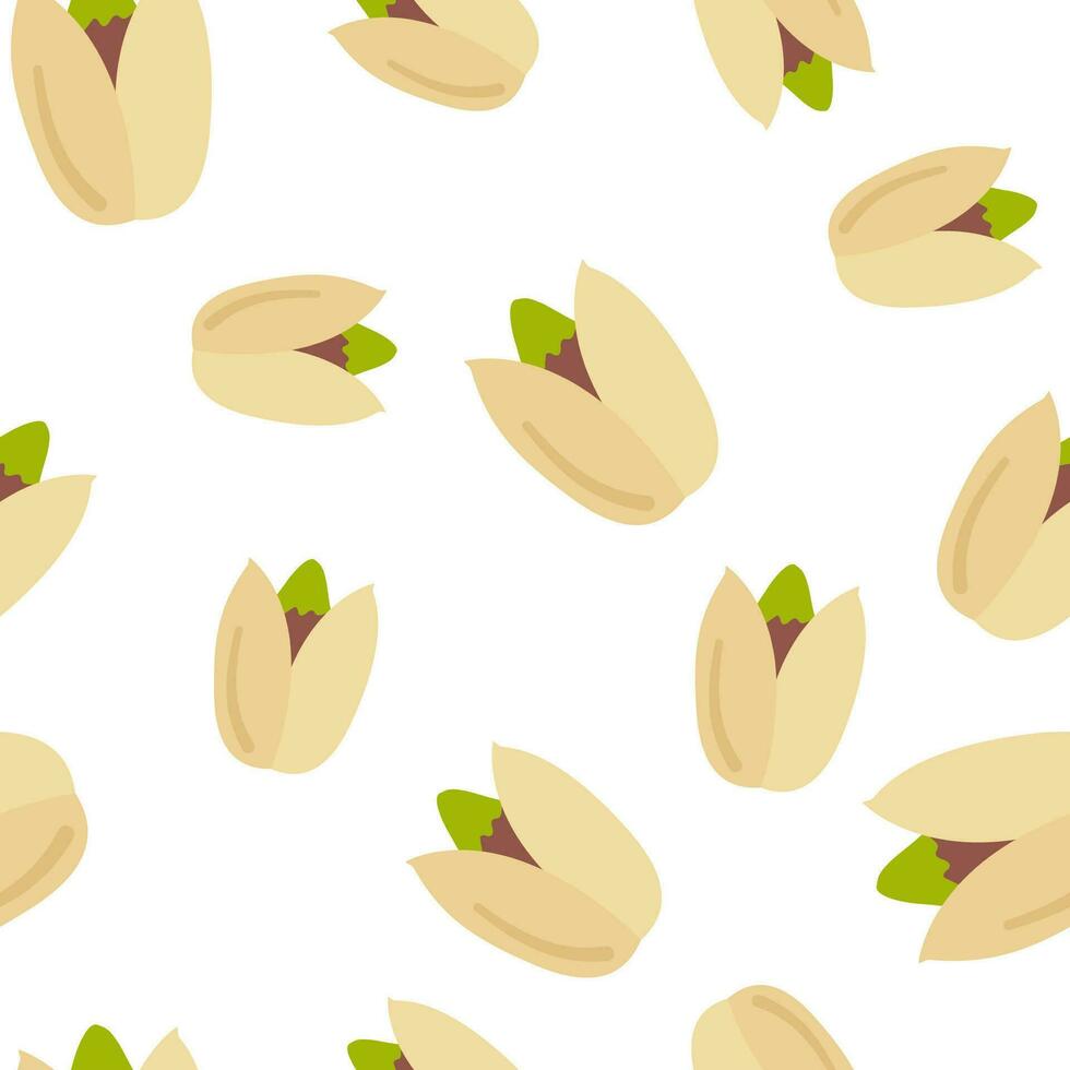 pistacho semilla con caparazón. sin costura modelo. vector ilustración.