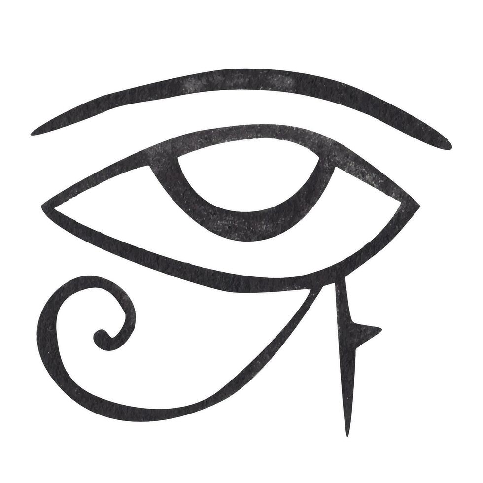 Ra symbol, Ancient Egypt. watercolor illustration vector