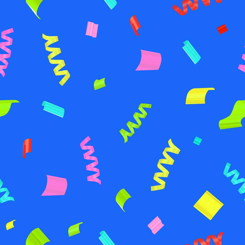 Multicolor confetti celebration design seamless pattern vector