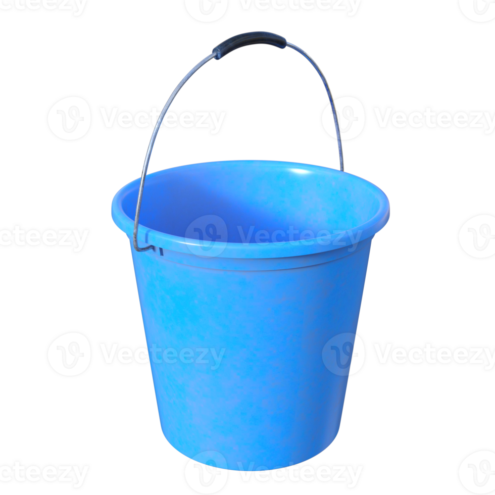a blue bucket with handle on a transparent background 27504342 PNG