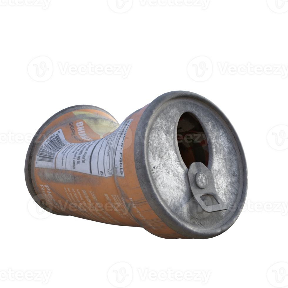 used cans isolaed png