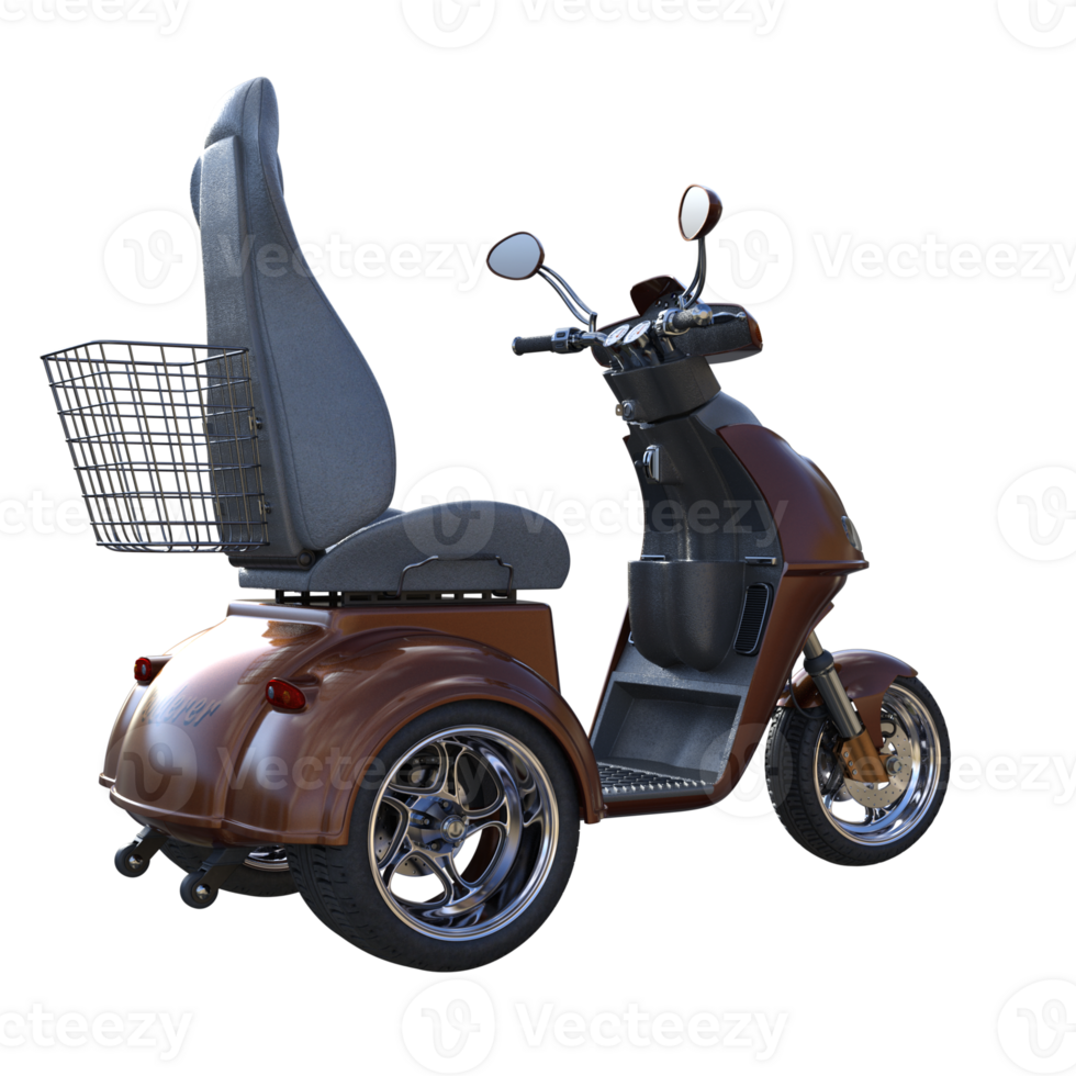 vintage scooter isolated 3d png
