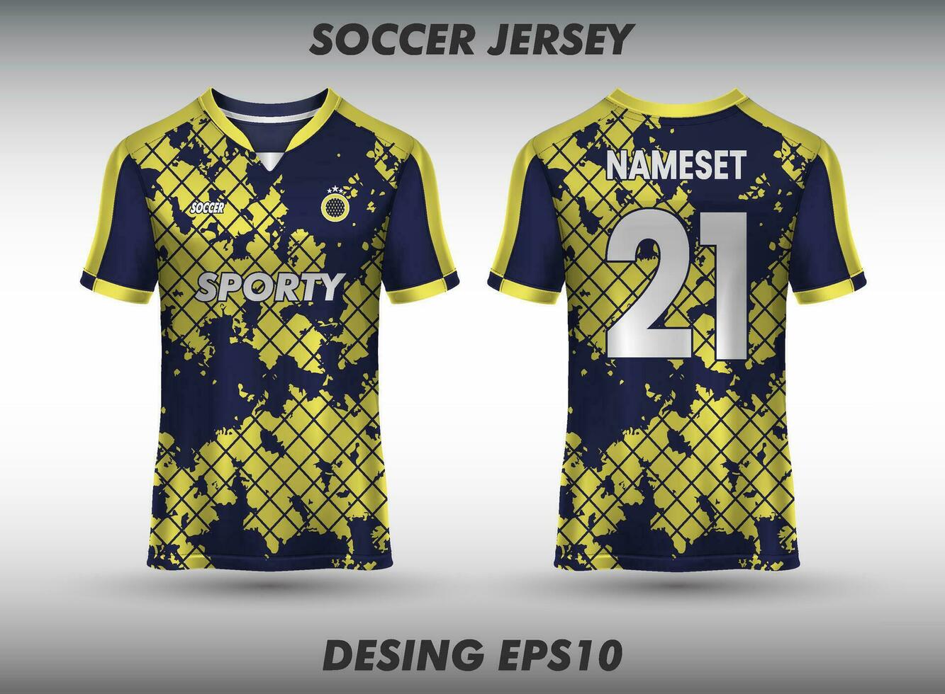T-shirt sport design template for soccer jersey vector
