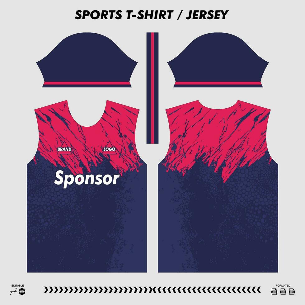 Vector t-shirt sport design, sublimation jersey