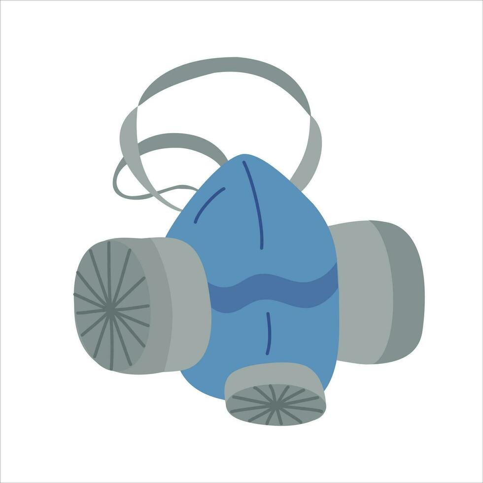 Vector color illustration of a respirator.