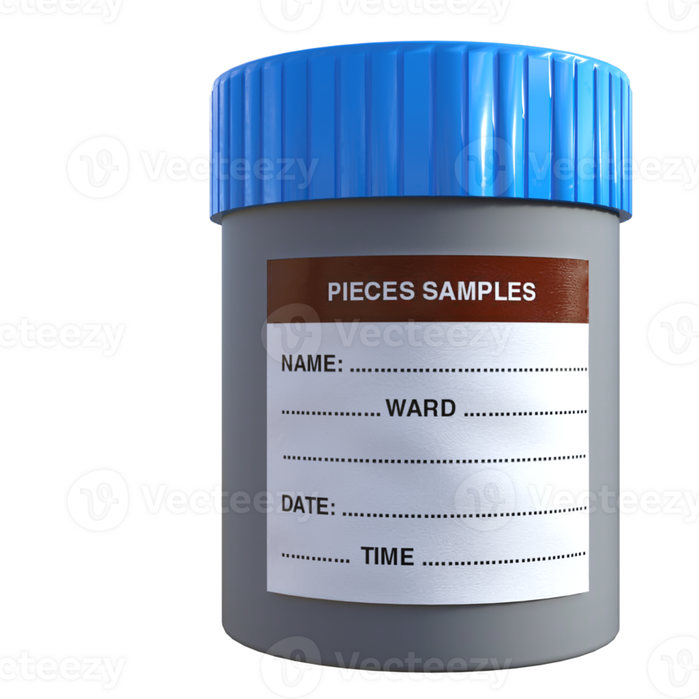 a jar with a label for pieces samples png