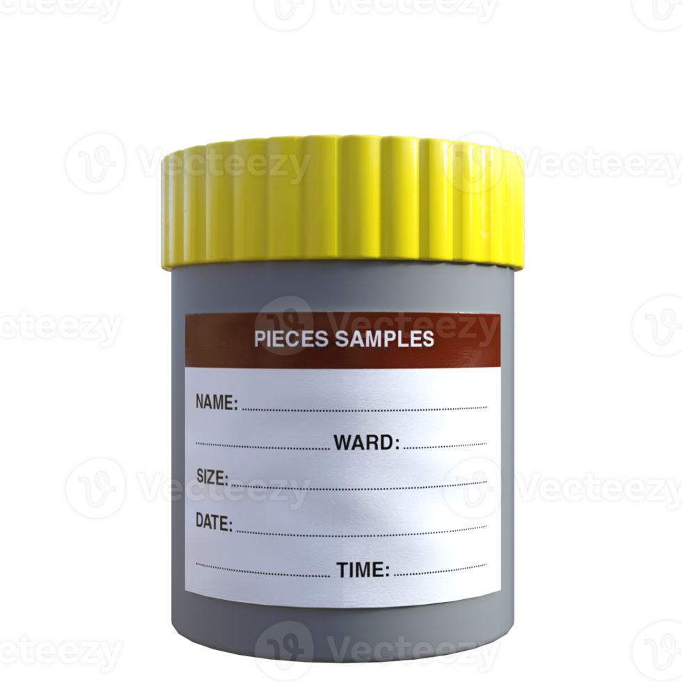 a jar with a label for pieces samples png