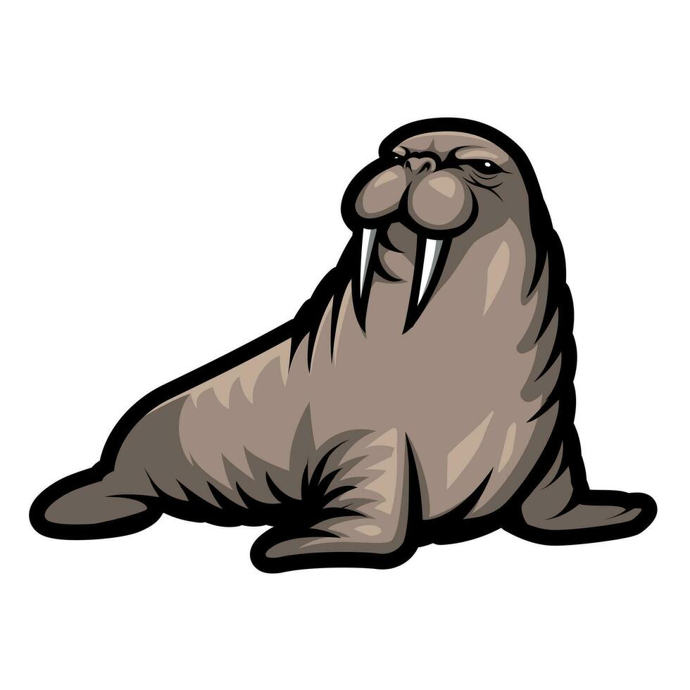 Walrus E sport Gaming Logo Design vector