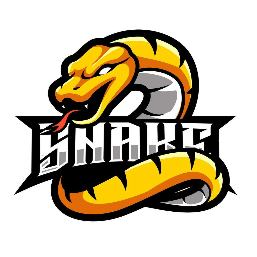 diseño de logotipo de mascota serpiente víbora vector