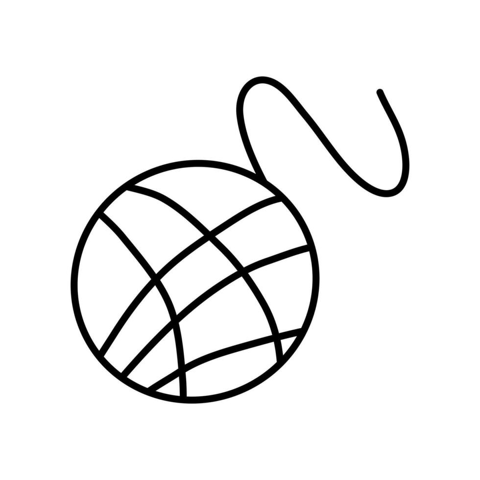 Yarn ball toy for cat icon. Doodle illustration of yarn ball toy for cat vector