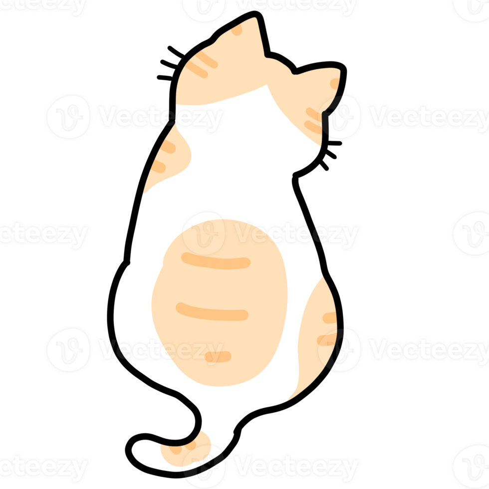 kawaii cat cartoon clip art png
