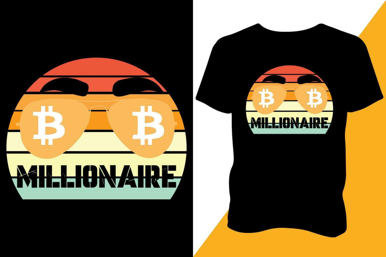 Bitcoin minimalist new awesome T-Shirt Design vector