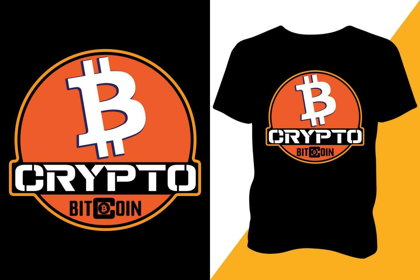 Bitcoin minimalist new awesome T-Shirt Design vector