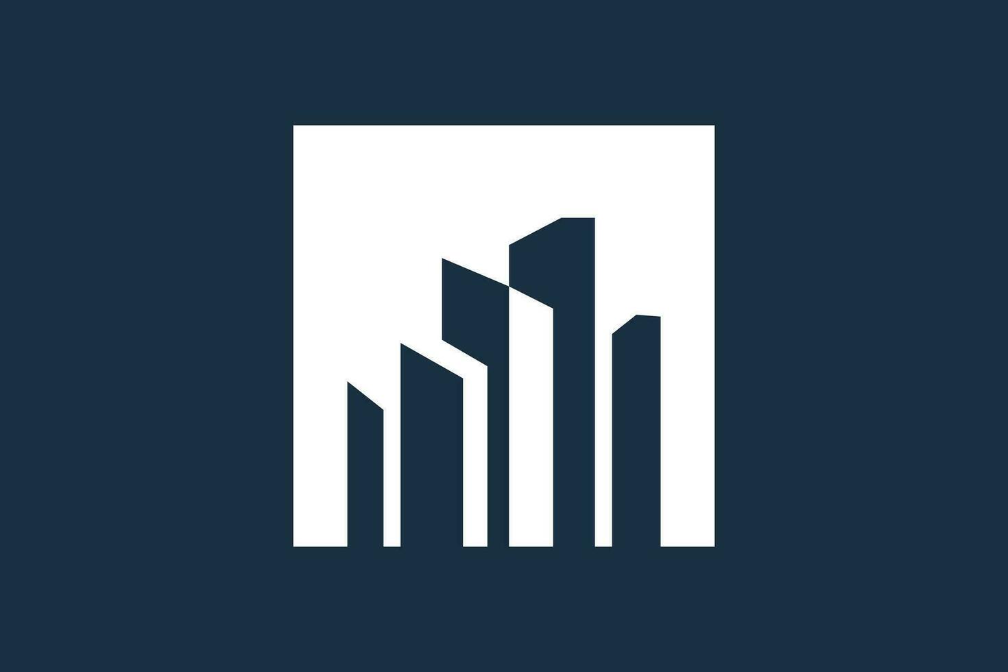 Building logo design with unique style creative concept Premium Vector
