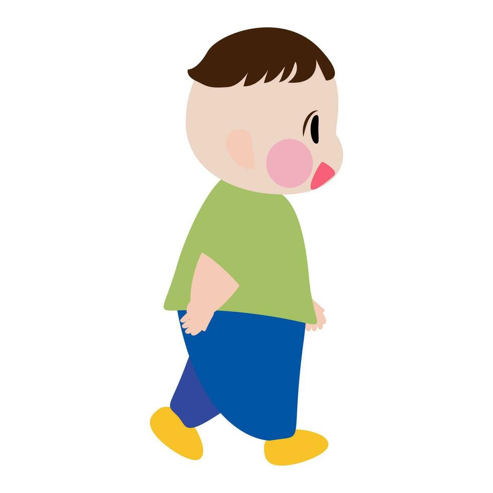 dibujos animados niño desarrollo. niño crecimiento etapas conjunto de linda niño aprendizaje desde niñito a correr. niño aprendizaje y tratar a caminar, primero paso. vector, ilustración, eps10 vector