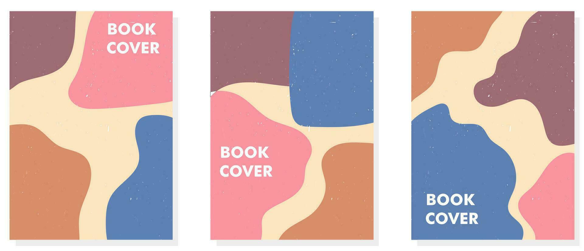 Bundle unique cover template with pastel colors. Perfect for posters, prints, covers, wallpapers. Minimalist Abstract background. vector