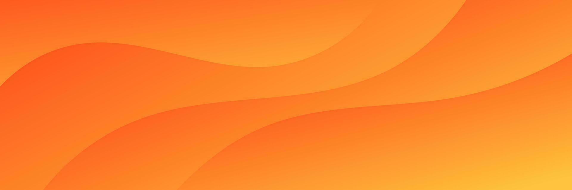 Abstract wavy gradient orange background. Dynamic shapes composition. Vector illustration
