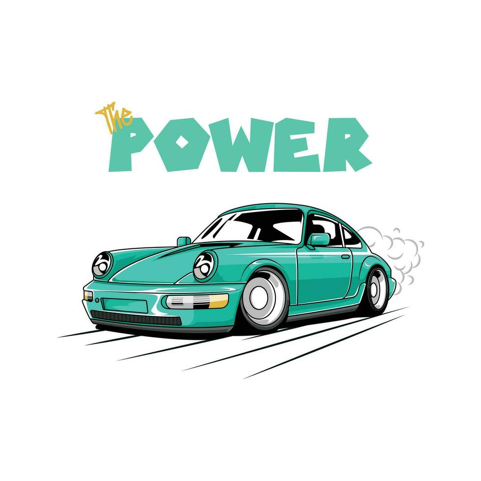 ilustración de carreras coche yendo rápido. vector gráficos para camiseta huellas dactilares y otro usos