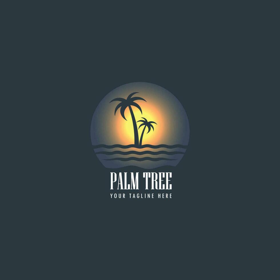 tropical isla logo vector