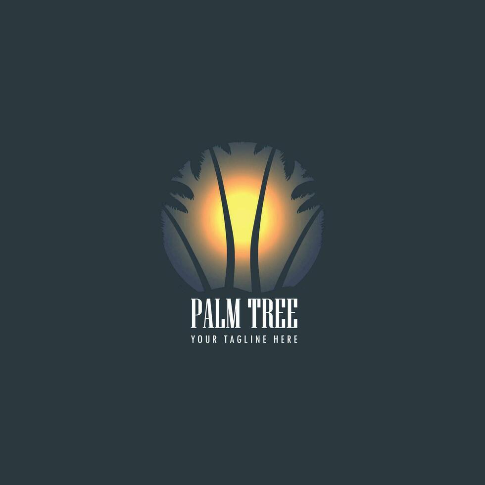 tropical isla logo vector