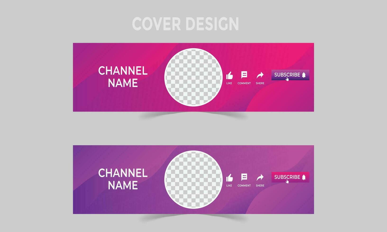 modern channel cover design layout with vector format.