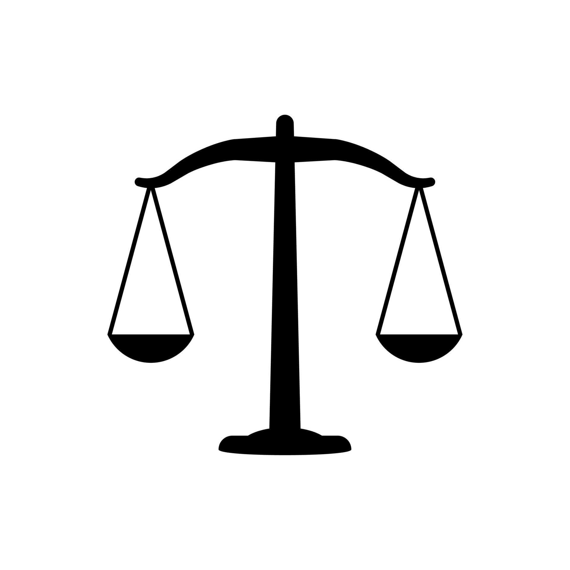 scales of justice.flat design icon illustration of weighing or light ...