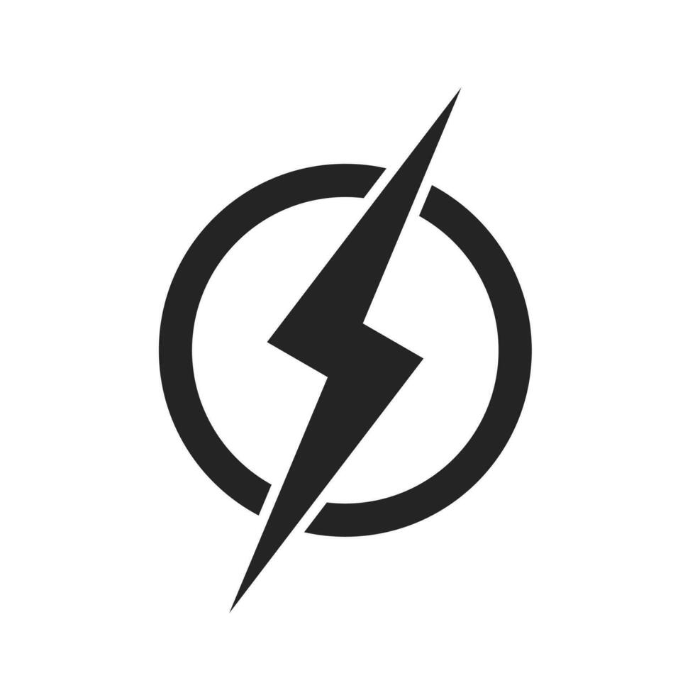 Lightning icon,a thunder strike flat vector illustration,energy symbol logo isolated on a white background.