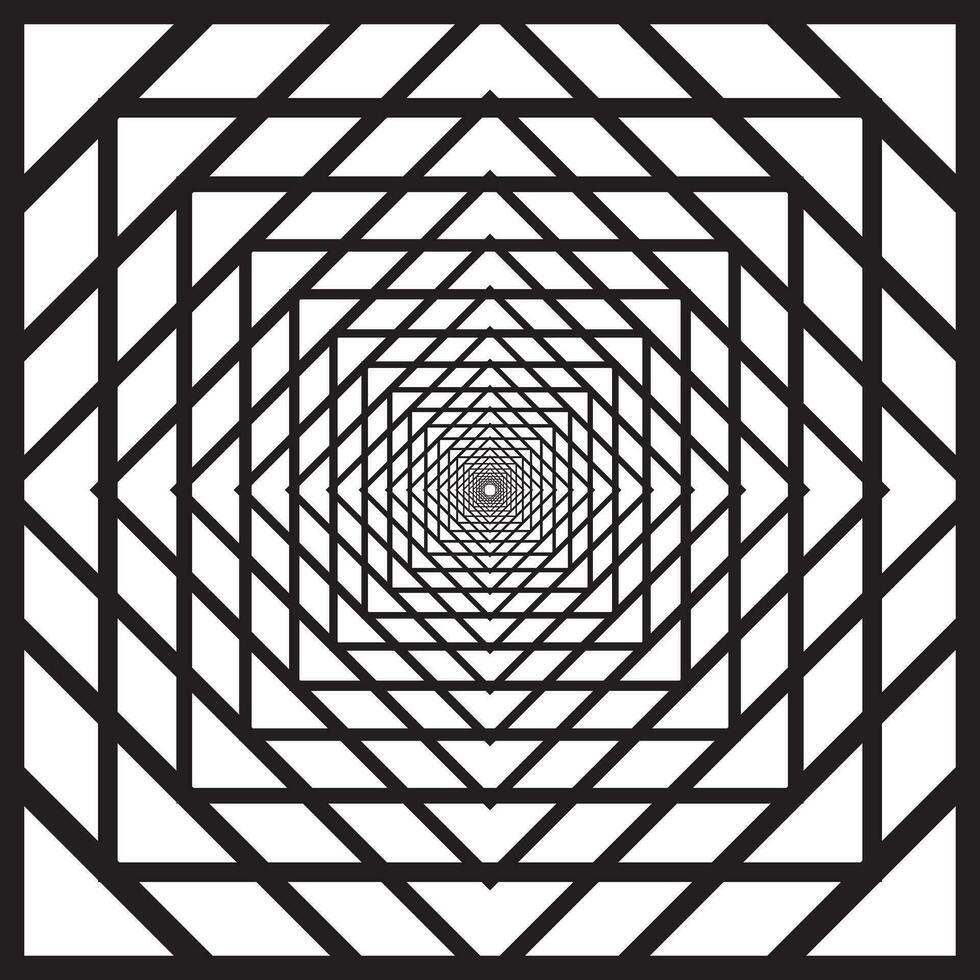 abstract geometric black illusion pattern art, perfect for background, wallpaper vector