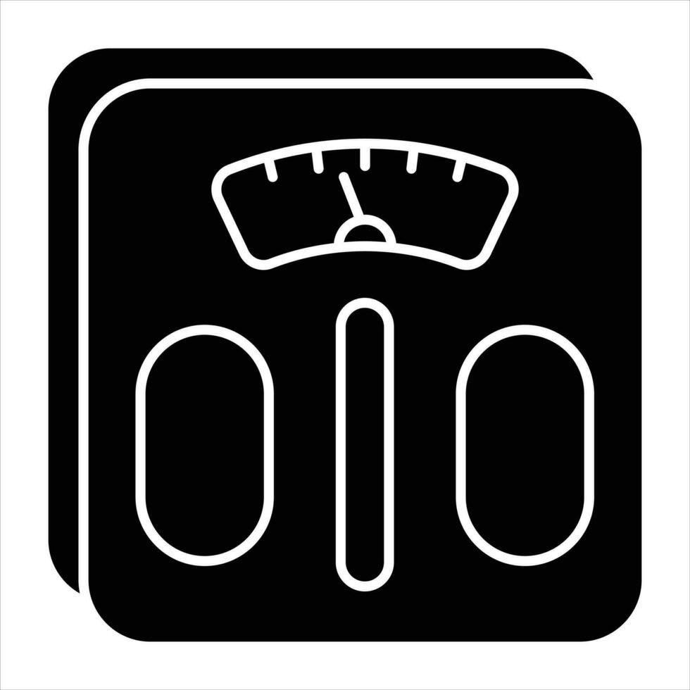 weight machine glyph icon design style vector