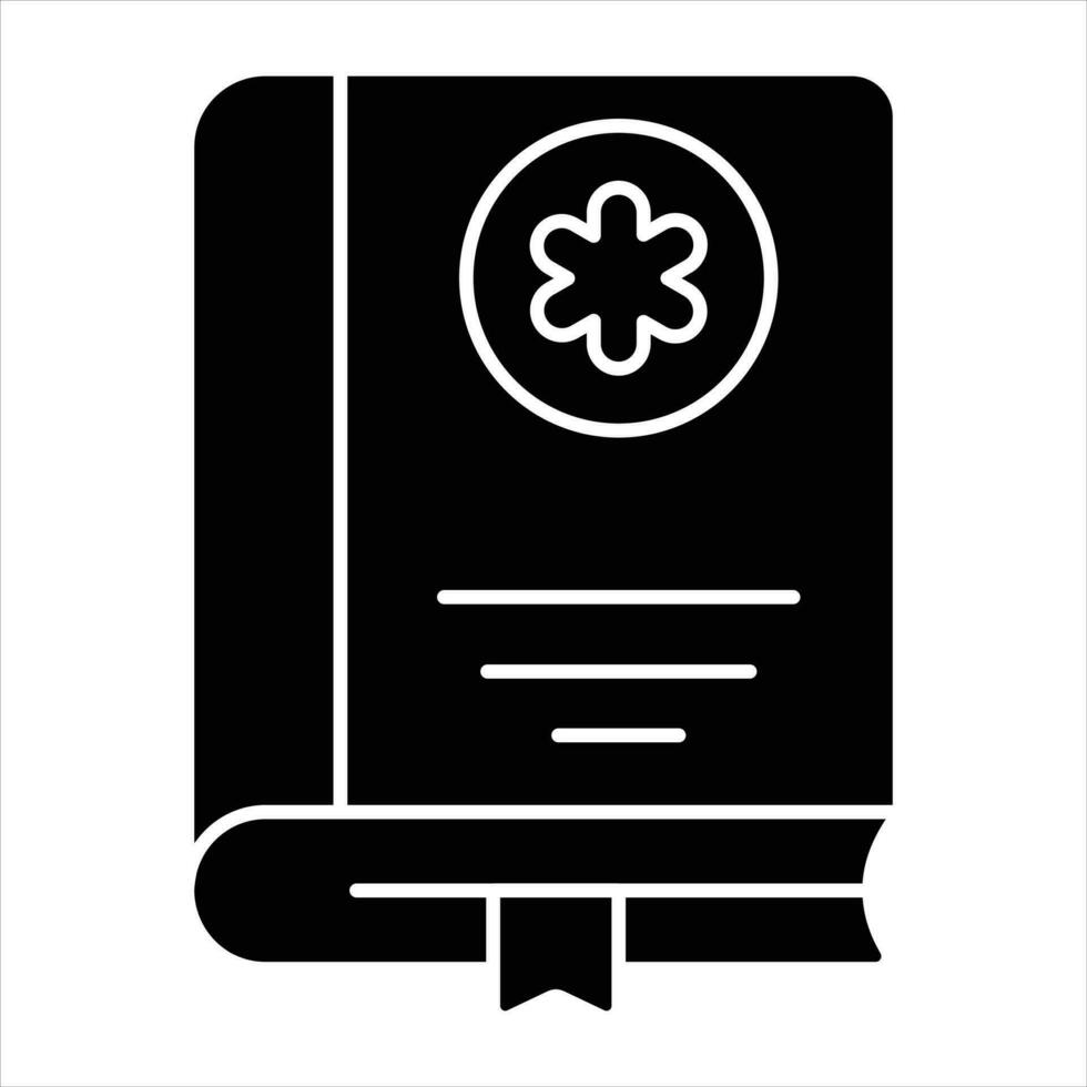 book glyph icon design style vector