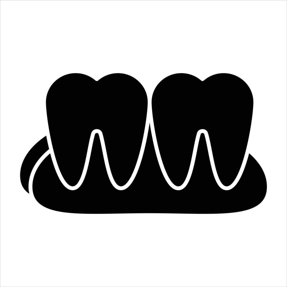 dientes glifo icono diseño estilo vector