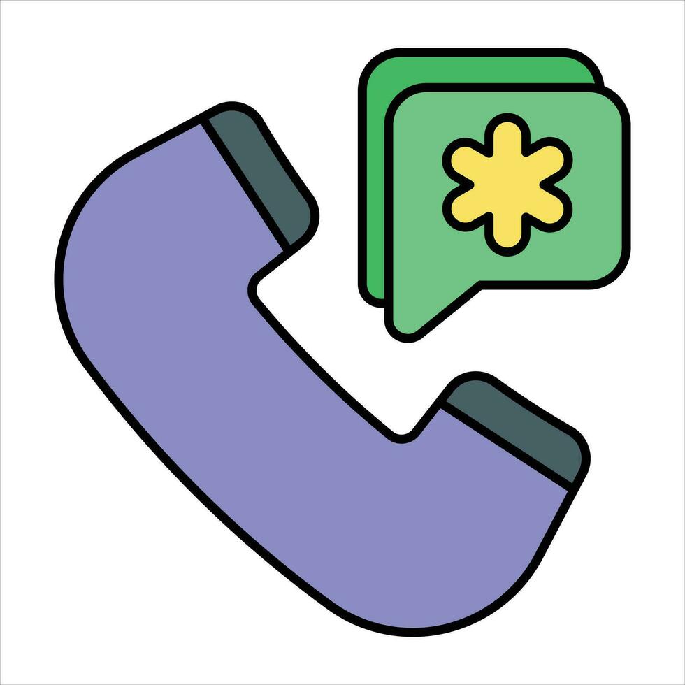 call color icon design style vector