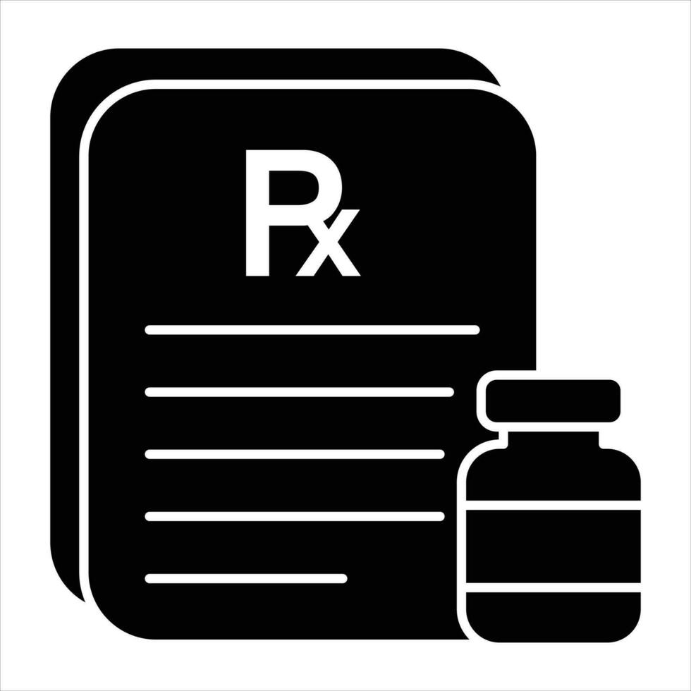 prescription  glyph icons design style vector